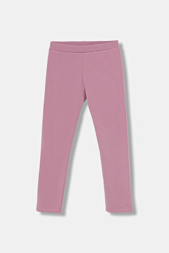 United Colors of Benetton legginsy dziecięce dzianina różowy 3K1CCF03M.G.Seasonal