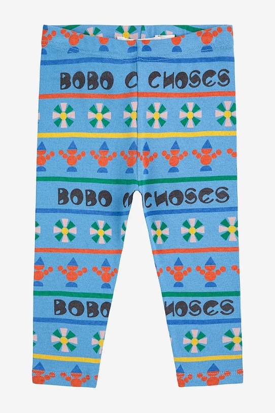 Bobo Choses legginsy niemowlęce Toys 225FB011 niebieski AW25