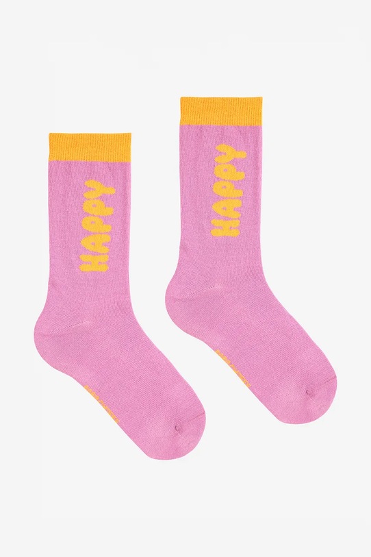 Bobo Choses skarpetki dziecięce Happy 3-pack 225FI001 różowy