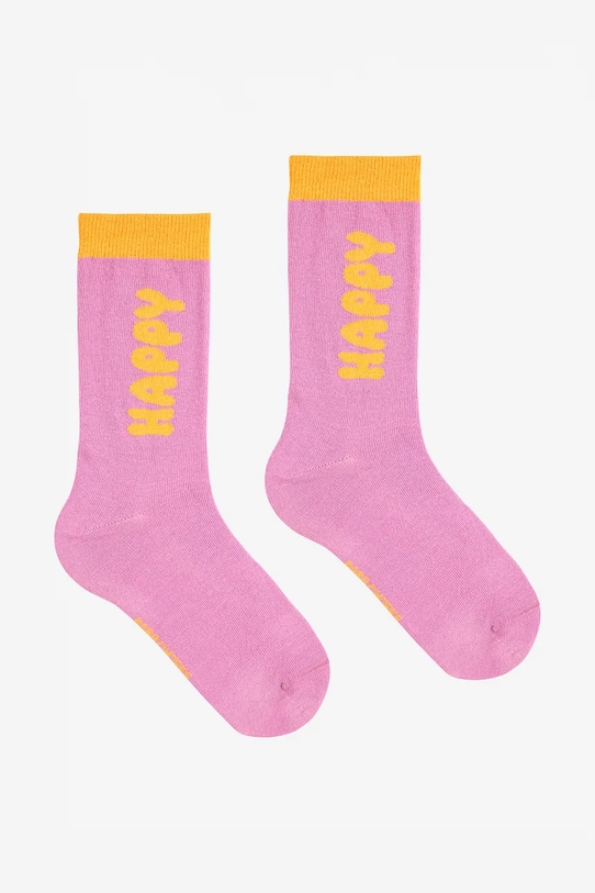 Bobo Choses skarpetki dziecięce Happy 3-pack 225FI001 różowy