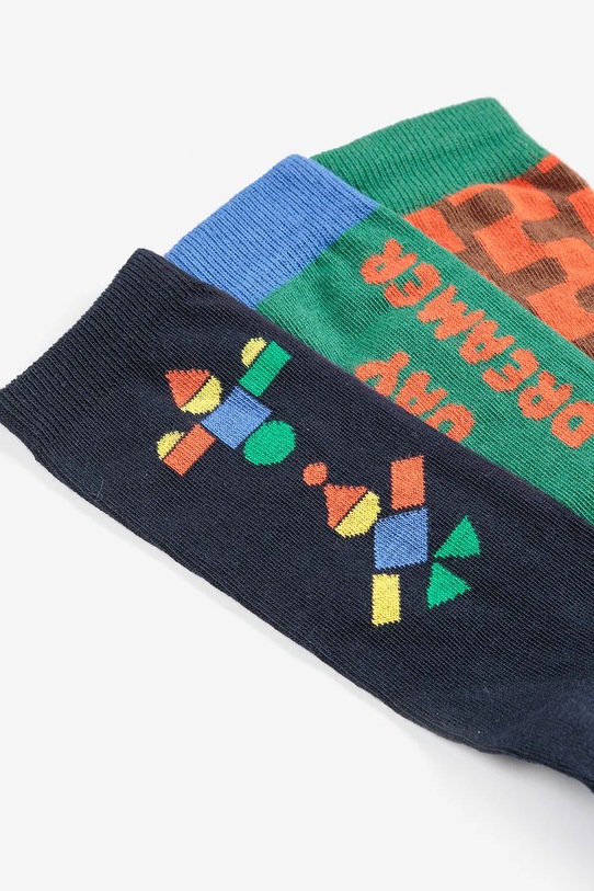 Bobo Choses skarpetki dziecięce Day dreamer 3-pack 225FI002 zielony AW25