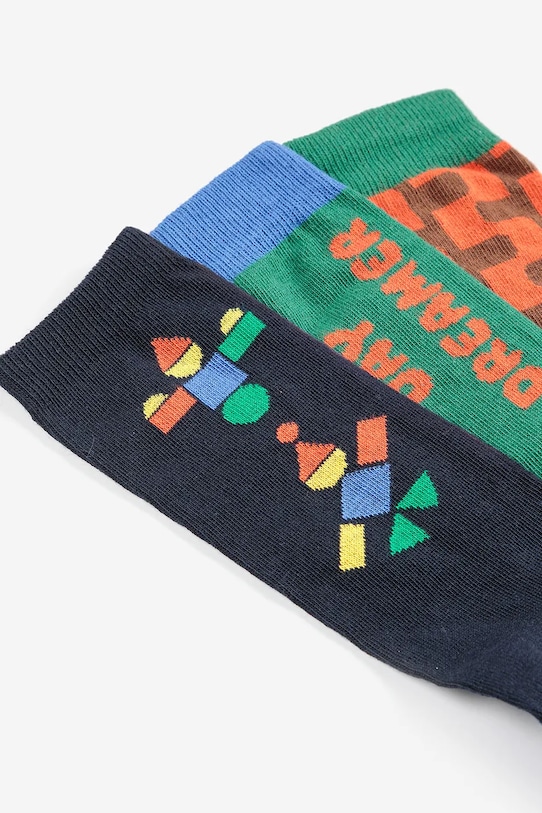 Bobo Choses skarpetki dziecięce Day dreamer 3-pack 225FI002 zielony AW25