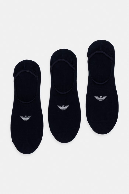 Emporio Armani Underwear skarpety stopki męskie 3-pack granatowy EM000548.AF14446