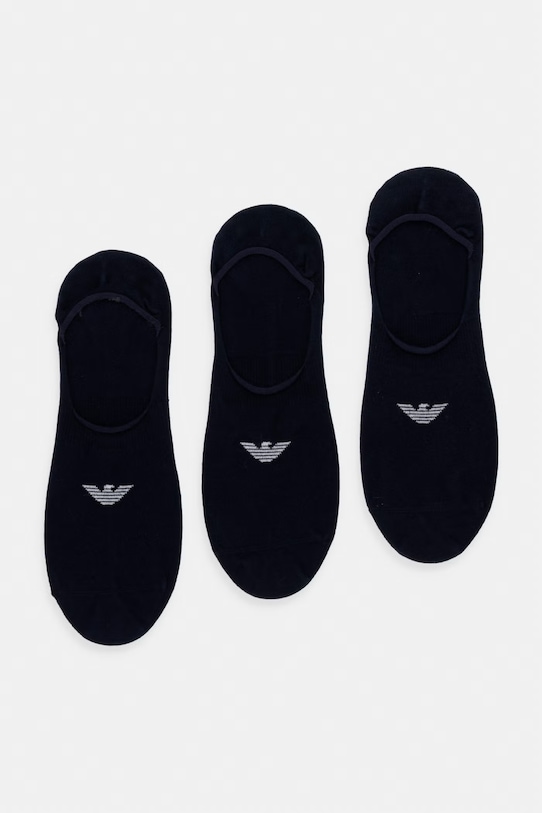 Emporio Armani Underwear skarpety stopki męskie 3-pack granatowy EM000548.AF14446
