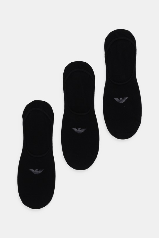 Emporio Armani Underwear stopki 3-pack skarpetki krótkie czarny EM000548.AF14446