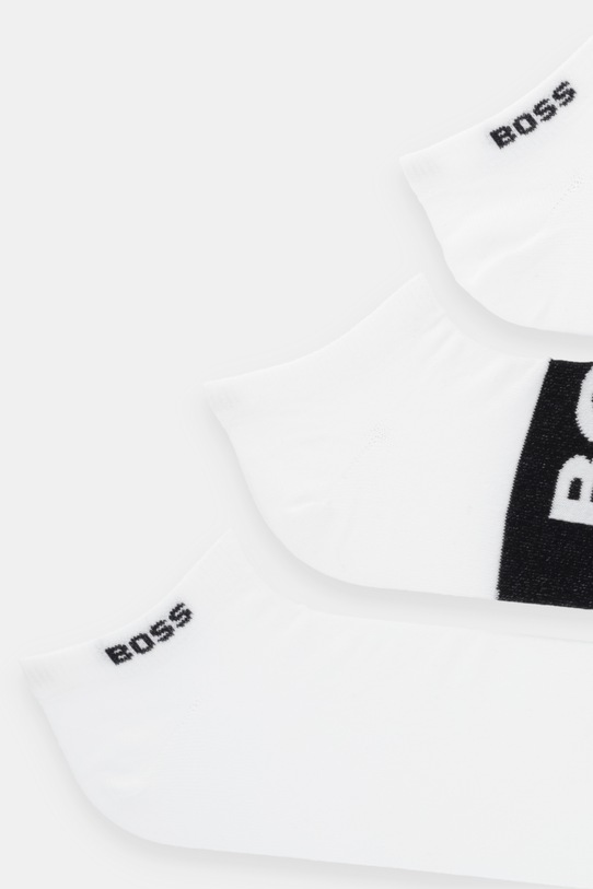 BOSS Calzini Uomo 3 Paia - Costine Con Logo - Vestibilità Regolare - MISC960