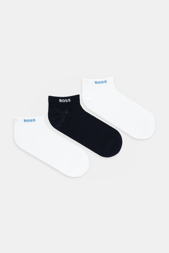 BOSS stopki 3-pack skarpetki krótkie biały 50543482