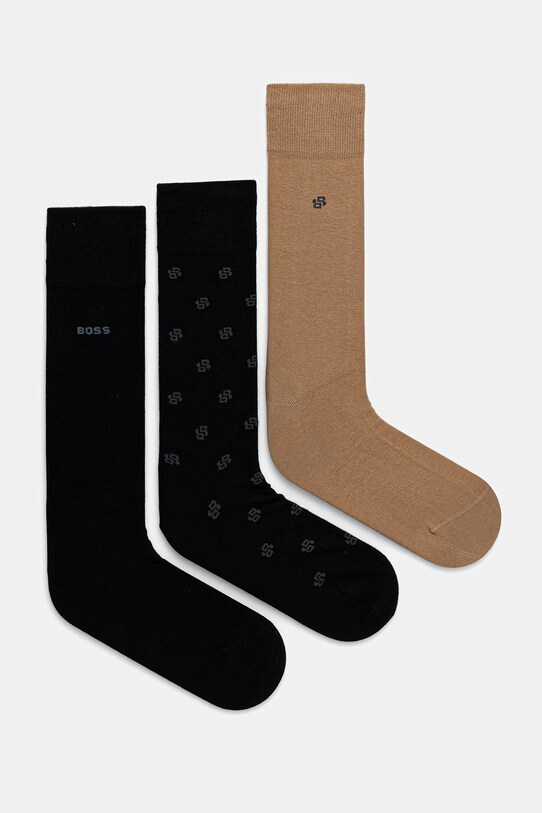 BOSS șosete 3-pack uni negru 50543650