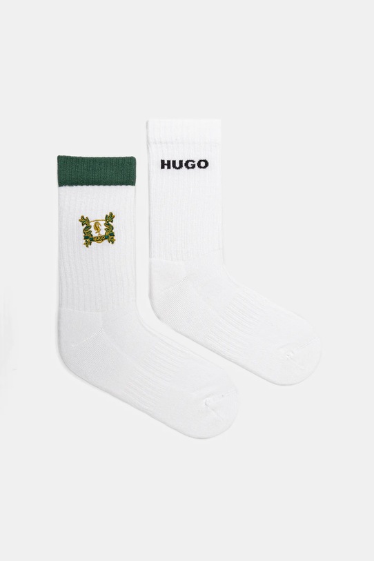 HUGO șosete 2-pack sosete lungi alb 50543173