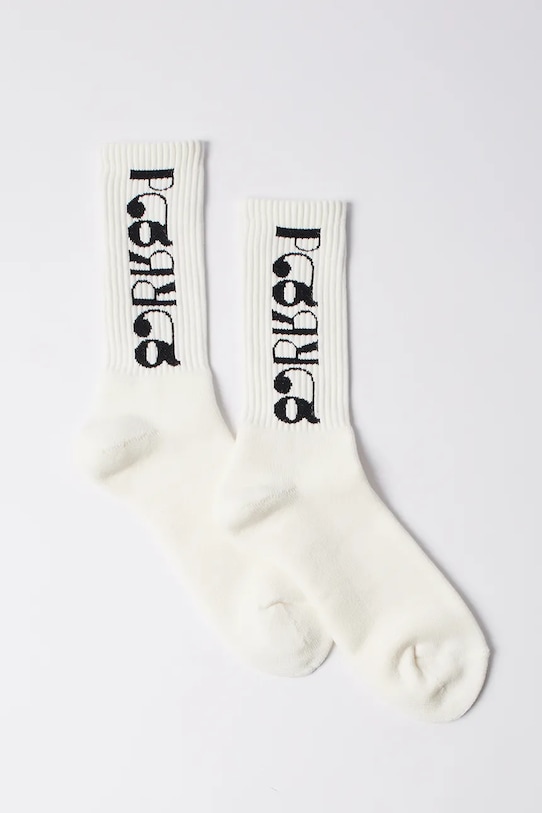 Κάλτσες by Parra Tokyo logo crew ψηλές κάλτσες λευκό 54265