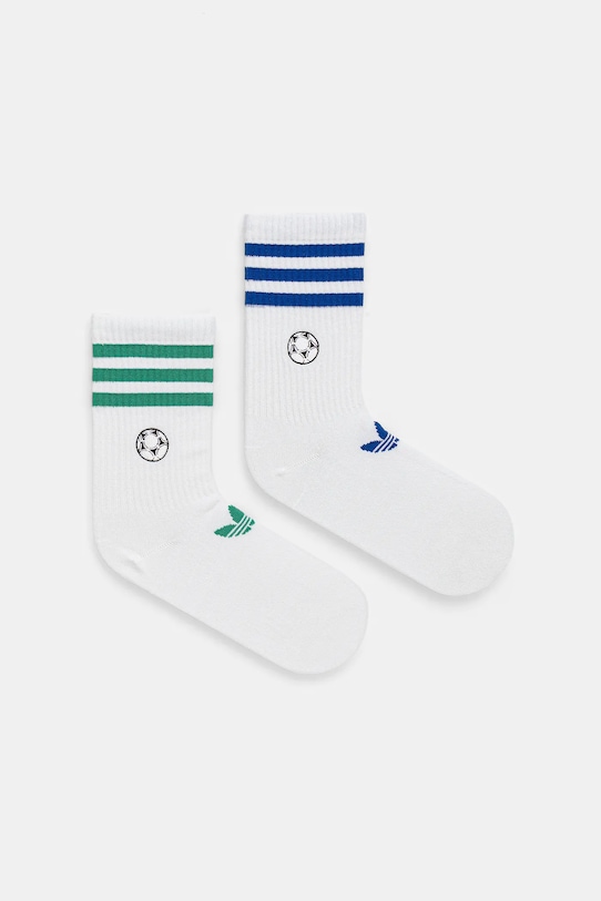 adidas Originals șosete Football CR 2-pack print alb JW2986