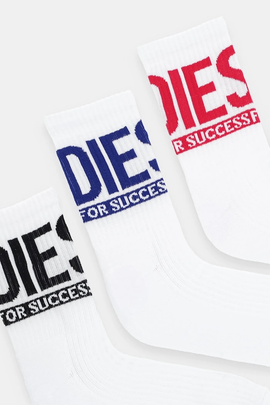 Diesel șosete SKM-RAY-3PACK 3-pack A17877.0HMAB alb AW25