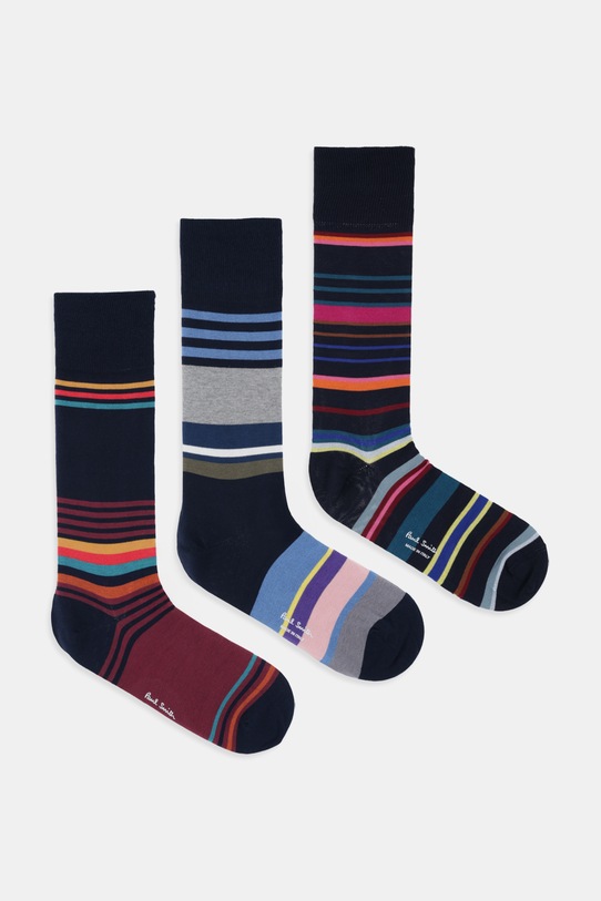 Paul Smith skarpetki 3-pack skarpetki długie granatowy M1A.SOCK.T3STRP