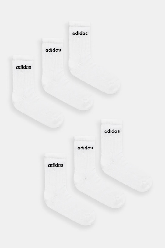 adidas șosete 6-pack sosete lungi alb JL6096