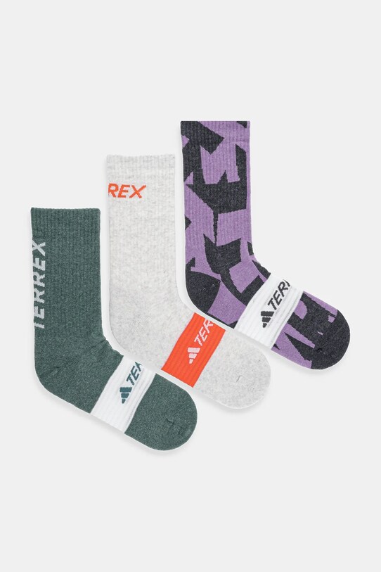 Шкарпетки adidas TERREX Multi 3-pack довгі шкарпетки зелений JX1095