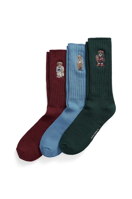 Ponožky Polo Ralph Lauren 3-pak dlhé ponožky viacfarebná 449P04718