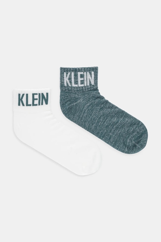 Κάλτσες Calvin Klein Jeans 2-pack μελανζέ τιρκουάζ 701236560