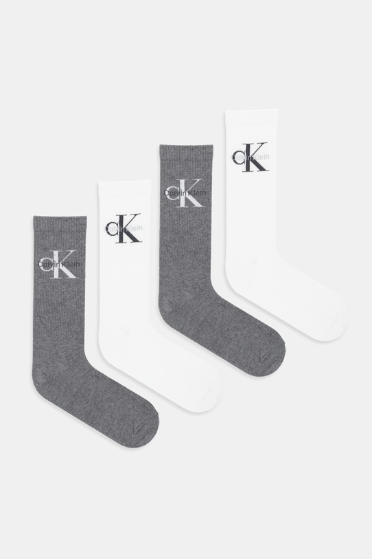 Calvin Klein Jeans skarpetki 4-pack melanż szary 701235982
