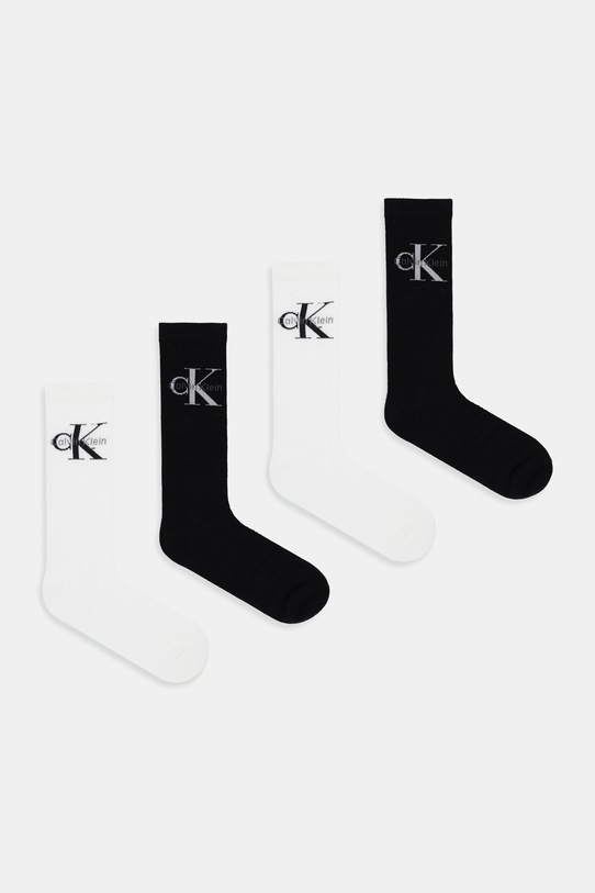 Calvin Klein Jeans skarpetki 4-pack melanż czarny 701235982