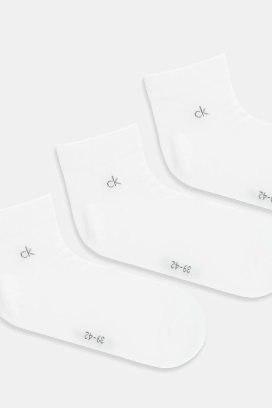 Calvin Klein șosete 3-pack 701234209 alb AW25