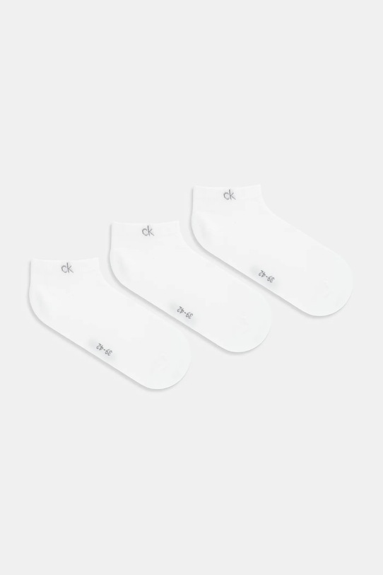 Calvin Klein skarpetki 3-pack skarpetki krótkie biały 701234366