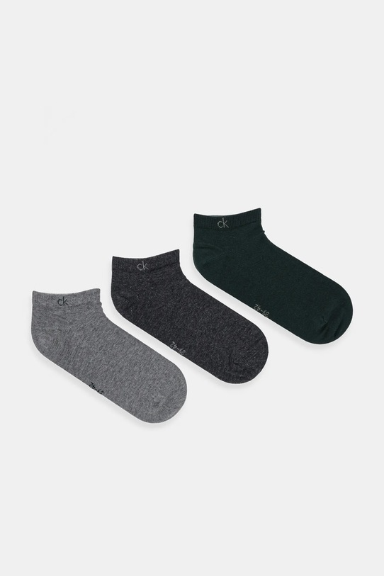 Calvin Klein skarpetki 3-pack skarpetki krótkie zielony 701234366