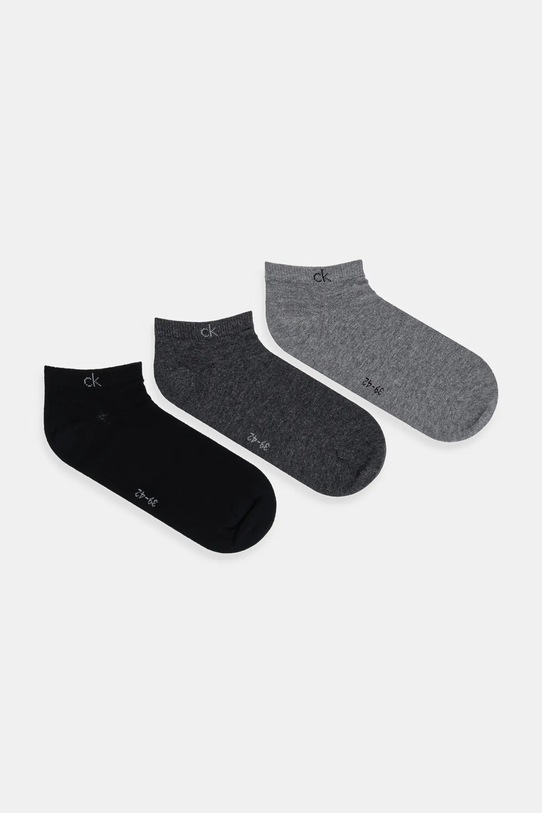Calvin Klein skarpetki 3-pack skarpetki krótkie szary 701234366