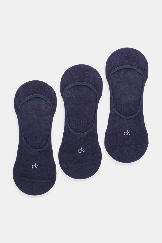 Calvin Klein skarpetki 3-pack skarpetki krótkie granatowy 701234367