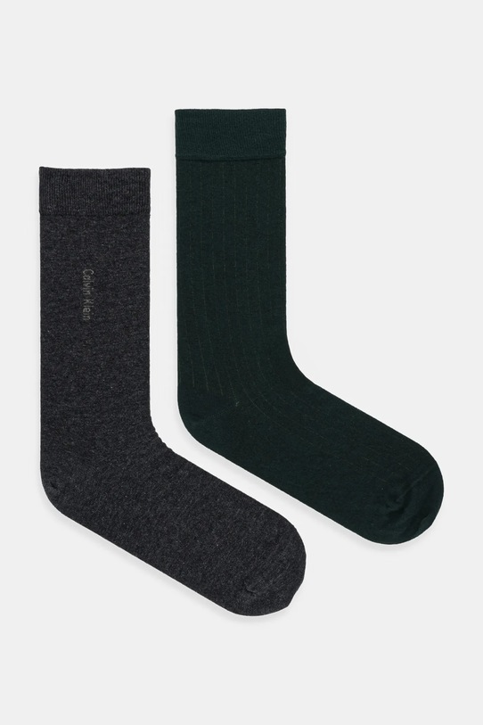 Ponožky Calvin Klein 2-pack dlouhé ponožky zelená 701235970