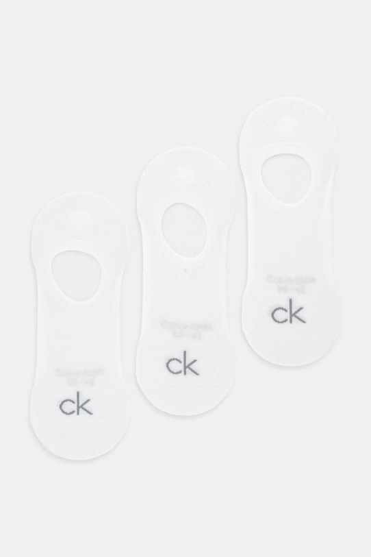 Ponožky Calvin Klein 3-pack krátké ponožky bílá 701236412
