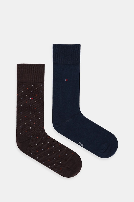Ponožky Tommy Hilfiger 2-pak dlhé ponožky hnedá 701236311