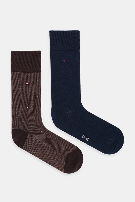 Tommy Hilfiger skarpetki 2-pack wzorzyste brązowy 701236313