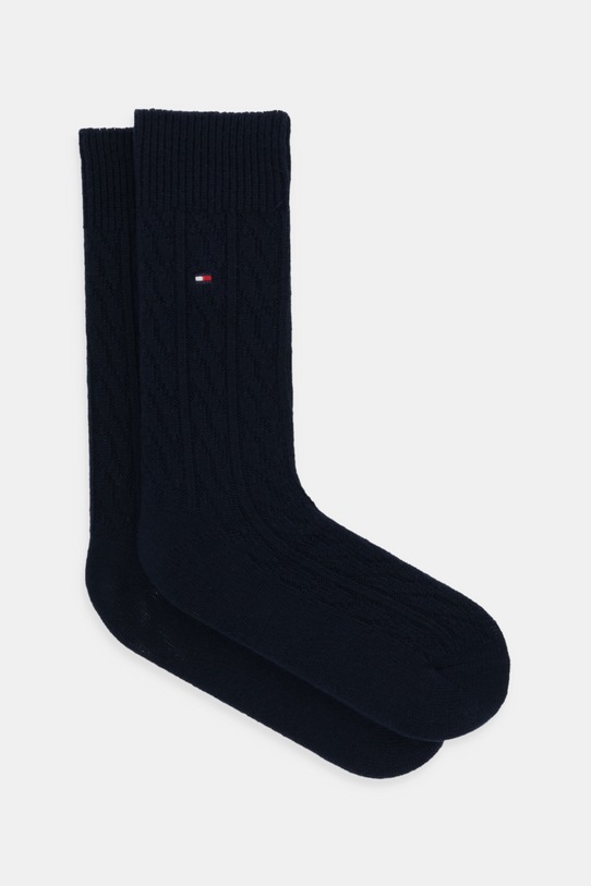 Tommy Hilfiger skarpetki z dodatkiem wełny skarpetki długie granatowy 701236316