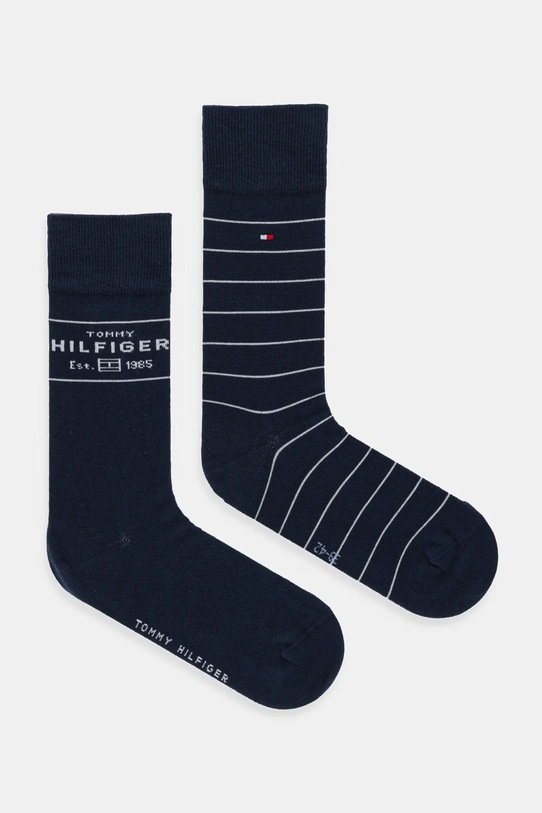 Tommy Hilfiger zokni 2 pár hosszúszárú zokni sötétkék 701236634