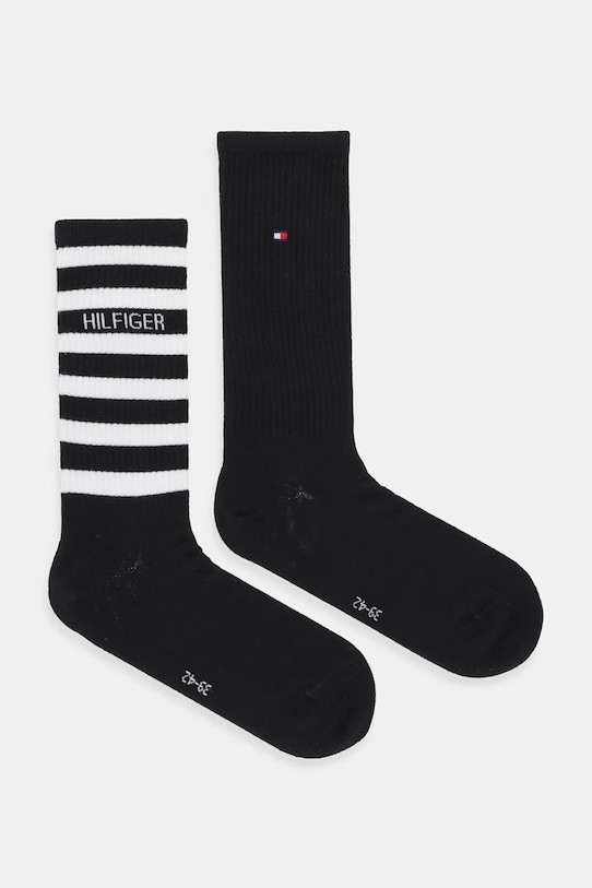 Κάλτσες Tommy Hilfiger 2-pack εμπριμέ μαύρο 701236735