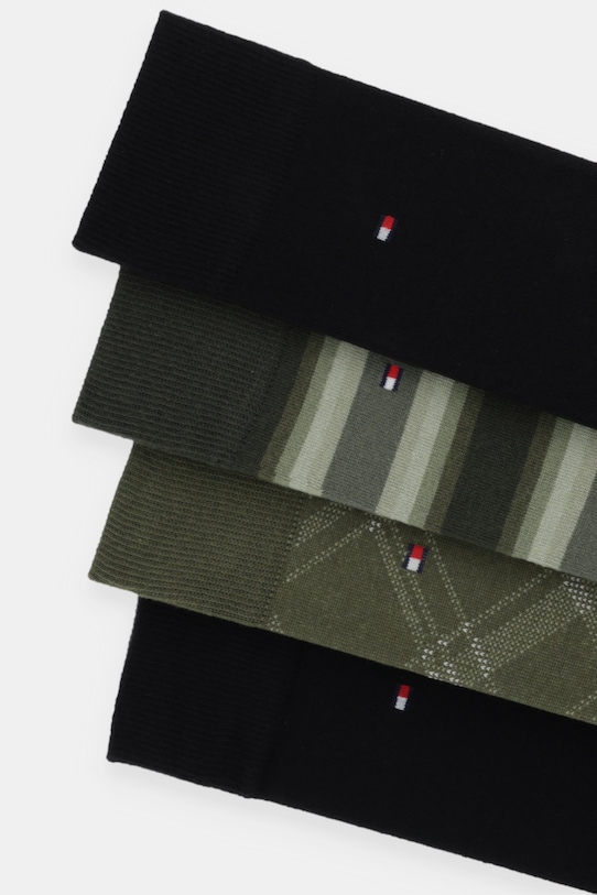 Tommy Hilfiger skarpetki 4-pack 701238216 zielony AW25