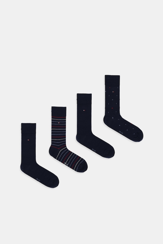 Tommy Hilfiger skarpetki 4-pack wzorzyste granatowy 701235375