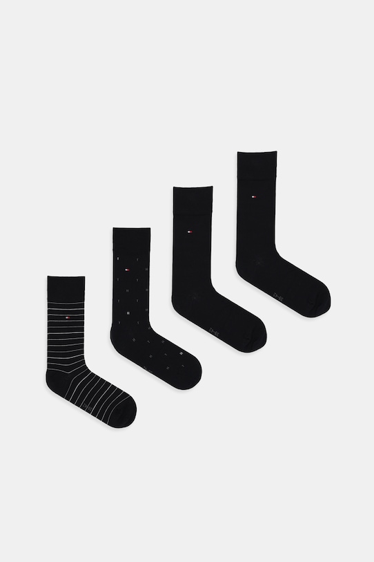 Tommy Hilfiger skarpetki 4-pack wzorzyste czarny 701235375