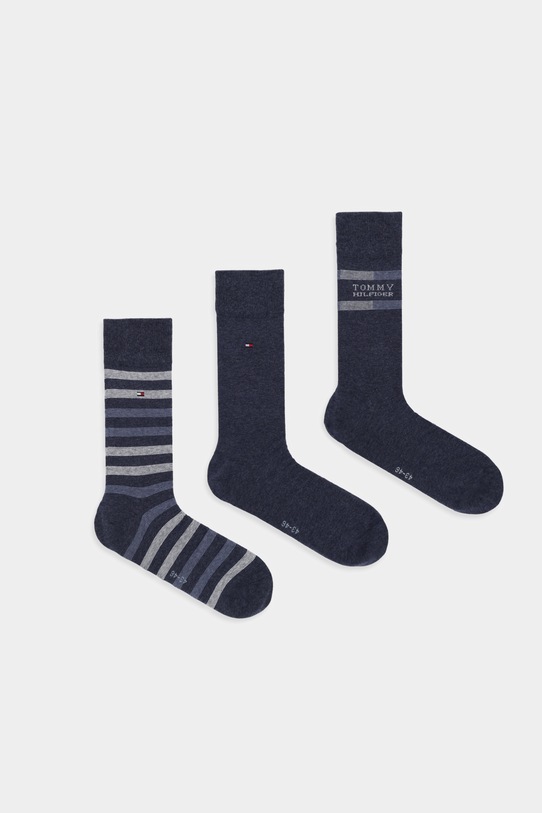 Tommy Hilfiger skarpetki 3-pack skarpetki długie niebieski 701235376