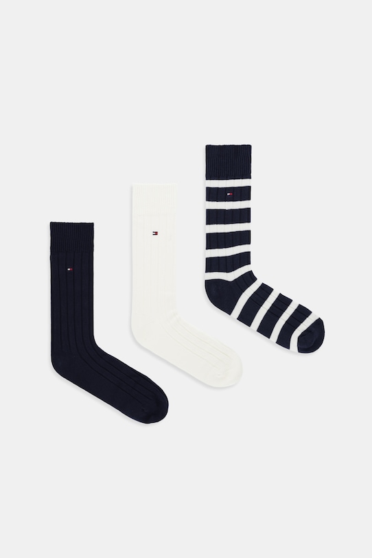 Tommy Hilfiger skarpetki 3-pack aplikacja granatowy 701235377