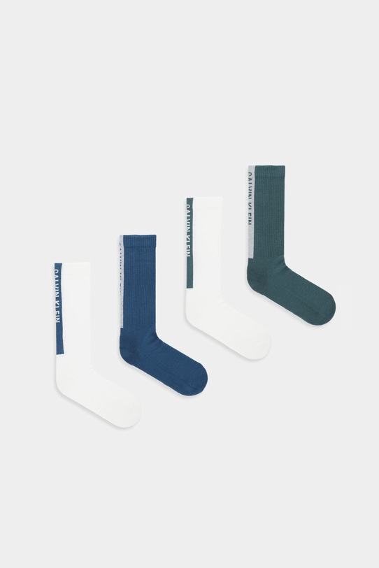 Calvin Klein Jeans skarpetki 4-pack drobny wzór niebieski 701238238