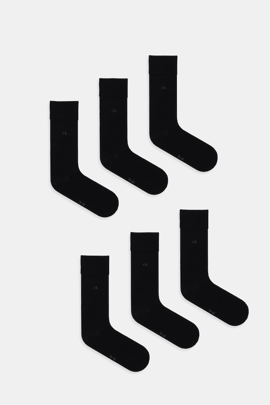 Calvin Klein skarpetki 6-pack skarpetki długie czarny 701238313
