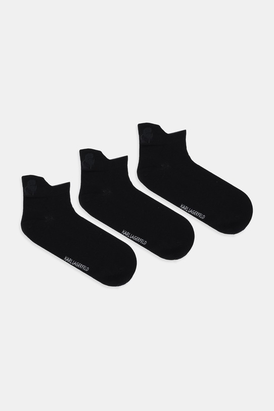 Κάλτσες Karl Lagerfeld 3-pack κοντές κάλτσες μαύρο A4M47041