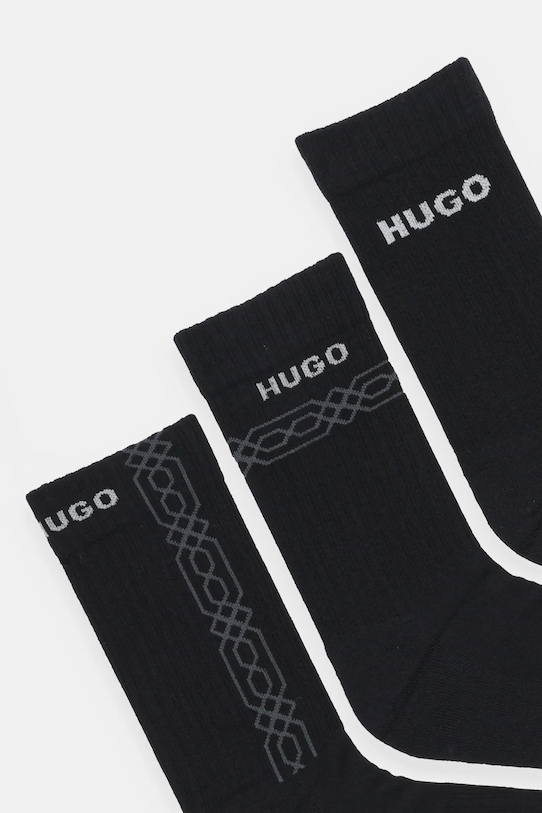 HUGO skarpetki 3-pack 50546345 czarny AW25