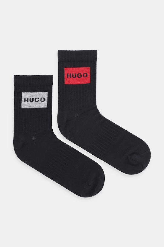 HUGO șosete 2-pack sosete lungi negru 50546665