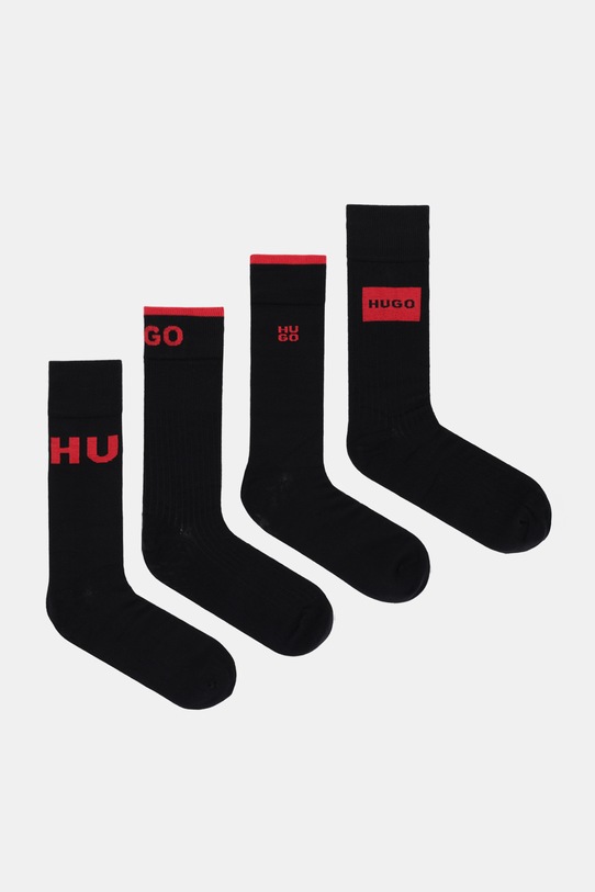 HUGO șosete 4-pack sosete lungi negru 50546668