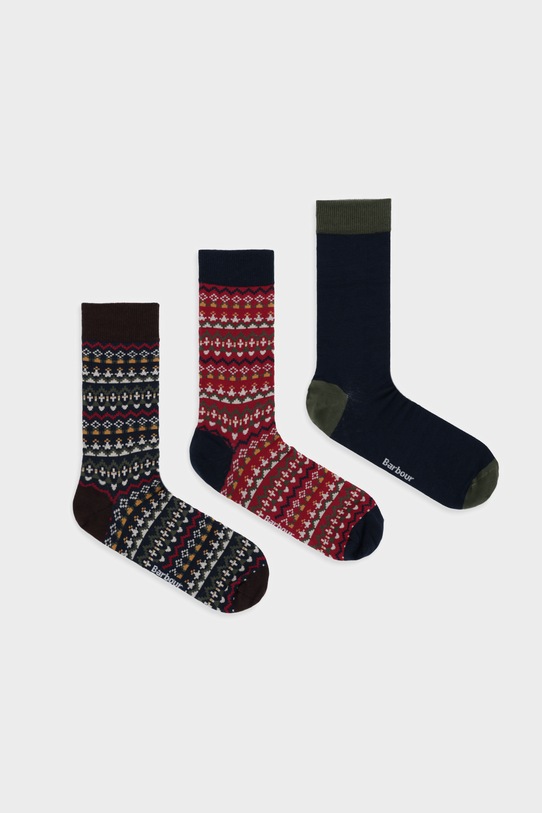 Barbour skarpetki 3-pack skarpetki długie granatowy MGS0100