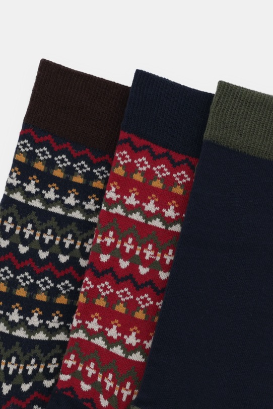 Barbour skarpetki 3-pack MGS0100 granatowy AW25