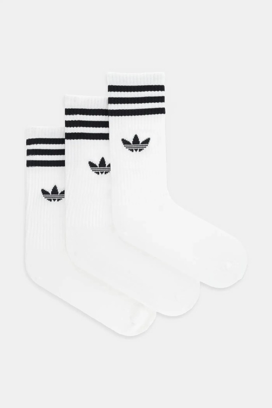Ponožky adidas Originals 3-Stripes 3-pak dlhé ponožky biela JV7401