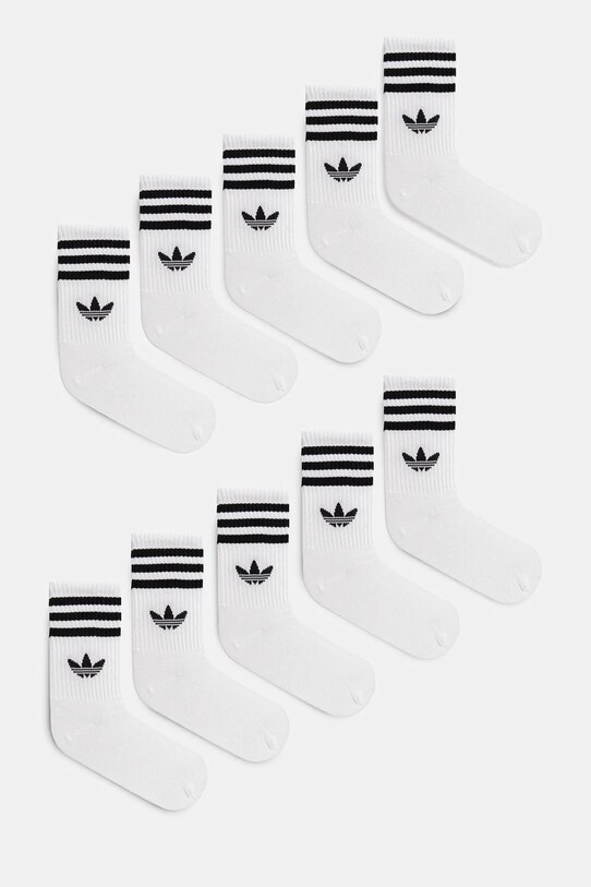 adidas Originals șosete 3-Stripes 6-pack sosete lungi alb JV7410